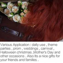 Orange Red 44 Inch Lolita Wig With Ultra Long Wavy Corn Rolls, High-Quality Synthetic Fiber Synthetic Wig - Dirty Orange - View 5