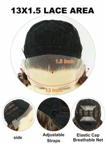 13*1.5 Big Bouffant Xoắn Ốc Xoăn Màu Nâu Sô Cô La 24 inch Dài Miễn Phí Một Phần Tự Nhiên Tổng Hợp Không Keo Chịu Nhiệt Sợi Mềm Tóc Mật Độ Cao Ren Phía Trước Tóc Giả dành cho Phụ Nữ Thời Trang Gợi Cảm Sử Dụng Hàng Ngày Trường Học Halloween Giáng Sinh Phụ Kiện Trang Phục & 1 Mũ Tóc Giả - Dark Brown - Xem 10