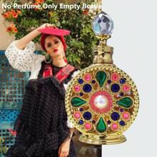 15毫升/1入組杜拜阿拉伯香水容器瓶,高端夏季必備精油旅行精油瓶化妝瓶(沒有香水,只有空瓶)阿拉伯女性香水瓶,復古精油香水瓶,女性禮物,旅行必備 - 彩色 - 查看 2