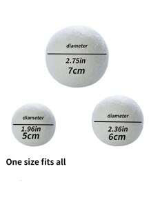 Bolas de lana para secadora, absorben la humedad, eliminan el olor, previenen las arrugas, 1,96 pulgadas/2,36 pulgadas/2,75 pulgadas - Blanco - Ver 9