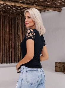 Women T-Shirts - màu đen - Xem 4