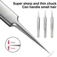 Blackhead Remover Comedone Extractor, 3 In 1 Professional Stainless Skin Zit Acne Blemish Whitehead Popping Removing Tools Set, Silvery - Silver - View 4