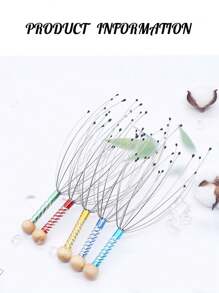 Wire Head Massager Soul Extractor Twelve Claws Relaxing Head Massager 6 Colors Available 1pc,School,Back To School,Travel,Travel Essentials,Home Essentials,Spa,Massage Tool,Massage,Massager,Spa