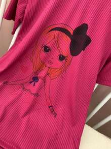 Women T-Shirts - Màu Hồng Tươi - Xem 3