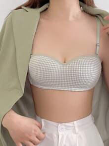 Summer Seamless Thin Strapless Bra For Women With Small Bust, Push Up & Anti-slip, Can Be Worn Two Ways