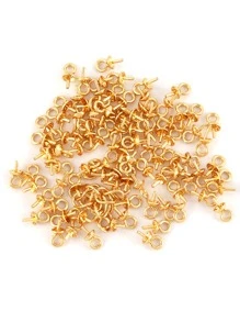 30 piezas de pasadores con ojo de tornillo de acero inoxidable para hacer joyas DIY, tapas finales, arandelas, ganchos, ojetes y tornillos