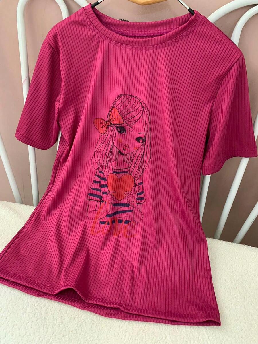 Women T-Shirts - Hot Pink - View 1