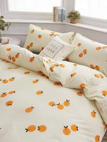 3 件套水果花卉印花羽绒被套，不含填充物 - 彩色 - 查看 2