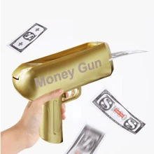 1 件裝金色超級錢槍,紙幣射擊玩具,有趣的現金槍玩具,適用於電影派對遊戲用品