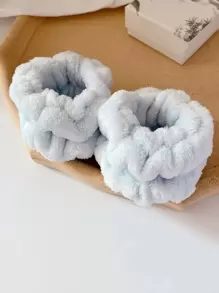 Bộ 2 dây đeo cổ tay rửa mặt thấm mồ hôi & dây buộc tóc, thích hợp sử dụng hàng ngày, thể thao, thấm hút mồ hôi, tuyệt vời làm quà tặng Ngày của Mẹ - Màu xanh lam - Xem 1