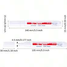 1/2支灰縫瓷磚筆,瓷磚油漆記號筆,灰縫修復筆,灰縫顏料和密封筆,更新浴室和廚房灰縫補修筆 - 淺灰色 - 查看 9