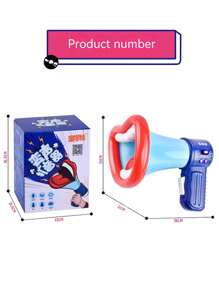 Novelty Voice Changing Megaphone Prank Toy With Recording Function For Stress Relief And Creativity - Blue and White - View 4