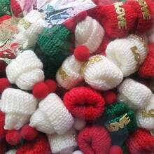 30入組/包針織聖誕帽,帶有單個毛球和字母細節,韓國風格迷你帽適用於聖誕裝飾、樹飾裝飾、頭飾及diy材料 - 彩色 - 查看 3