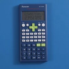 1pc Blue Scientific Calculator With High-definition Display For Students & Office Workers, Silicone Key Cover - Royal Blue - View 1