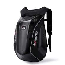 MJMOTO Carbon Fiber Motorcycle Backpack Motocross Helmet Bag Waterproof Motorsport Riding Backpack Expandable Hard Shell Bags - Grey - View 10