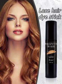 蕾絲假髮打結修復者,蕾絲染色修復膏,附刷子便攜式,髮色修飾膏,無漂白,適用於前部位置,髮線假髮,中棕色-02 - 摩卡棕 - 查看 3