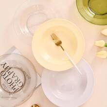 4 件意式塑料盤,透明