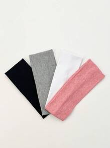 Set de 1/4 diademas de tela para mujeres, multicolor, elegante y versátil para uso diario, diadema para el cabello de gimnasio, turbante, diadema deportiva