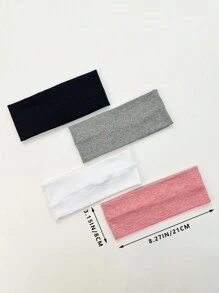 Set de 1/4 diademas de tela para mujeres, multicolor, elegante y versátil para uso diario, diadema para el cabello de gimnasio, turbante, diadema deportiva