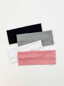Set de 1/4 diademas de tela para mujeres, multicolor, elegante y versátil para uso diario, diadema para el cabello de gimnasio, turbante, diadema deportiva