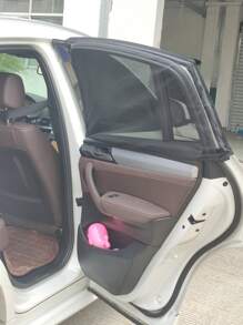 2入組汽車後側窗遮陽簾，帶網布 - 黑色 - 查看 2