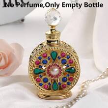 15毫升/1入組杜拜阿拉伯香水容器瓶,高端夏季必備精油旅行精油瓶化妝瓶(沒有香水,只有空瓶)阿拉伯女性香水瓶,復古精油香水瓶,女性禮物,旅行必備 - 彩色 - 查看 6