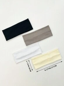 1/4 chiếc băng đô vải nhiều màu thời trang dành cho nữ, thích hợp để đeo hàng ngày, băng đô tập thể dục, băng đô quấn mồ hôi, băng đô phụ kiện tóc mùa thu đông cho phụ nữ khi đi nghỉ, khăn quàng cổ thanh lịch cho phụ nữ, khăn bandana mềm mại quấn đầu - Nhiều màu - Xem 5