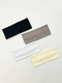 1/4 chiếc băng đô vải nhiều màu thời trang dành cho nữ, thích hợp để đeo hàng ngày, băng đô tập thể dục, băng đô quấn mồ hôi, băng đô phụ kiện tóc mùa thu đông cho phụ nữ khi đi nghỉ, khăn quàng cổ thanh lịch cho phụ nữ, khăn bandana mềm mại quấn đầu - Nhiều màu - Xem 2