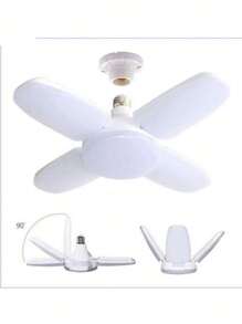 Kit de 3 Unidades Lâmpada Led 4 Pétalas Dobrável Ajustável Bibolt 6500K - Branco - Visão 4
