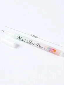 2支装黑白美甲马克笔，防水美甲涂鸦笔，可绘制抽象线条和精致花卉图案，美甲工具，美甲涂鸦笔，美甲用品 - 彩色 - 查看 6