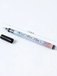 2支装黑白美甲马克笔，防水美甲涂鸦笔，可绘制抽象线条和精致花卉图案，美甲工具，美甲涂鸦笔，美甲用品 - 彩色 - 查看 7