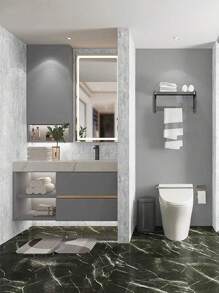 1卷霧面淺灰色厚防水純色pvc自黏壁紙,適用於傢俱客廳臥室宿舍裝修 - 淺灰色 - 查看 7