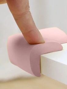 4 cái/bộ Dày lên Cao su mềm Chống va chạm Góc Bảo vệ Đối với Hình chữ L Tam giác Đồ nội thất , Màu sắc Bao gồm Màu hồng , Ánh sáng Màu xanh lá , Và Tím - Hồng - Xem 6