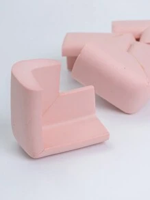 4 cái/bộ Dày lên Cao su mềm Chống va chạm Góc Bảo vệ Đối với Hình chữ L Tam giác Đồ nội thất , Màu sắc Bao gồm Màu hồng , Ánh sáng Màu xanh lá , Và Tím - Hồng - Xem 4