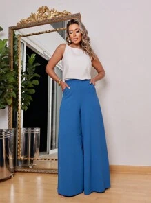 Women Pants - Royal Blue - View 2