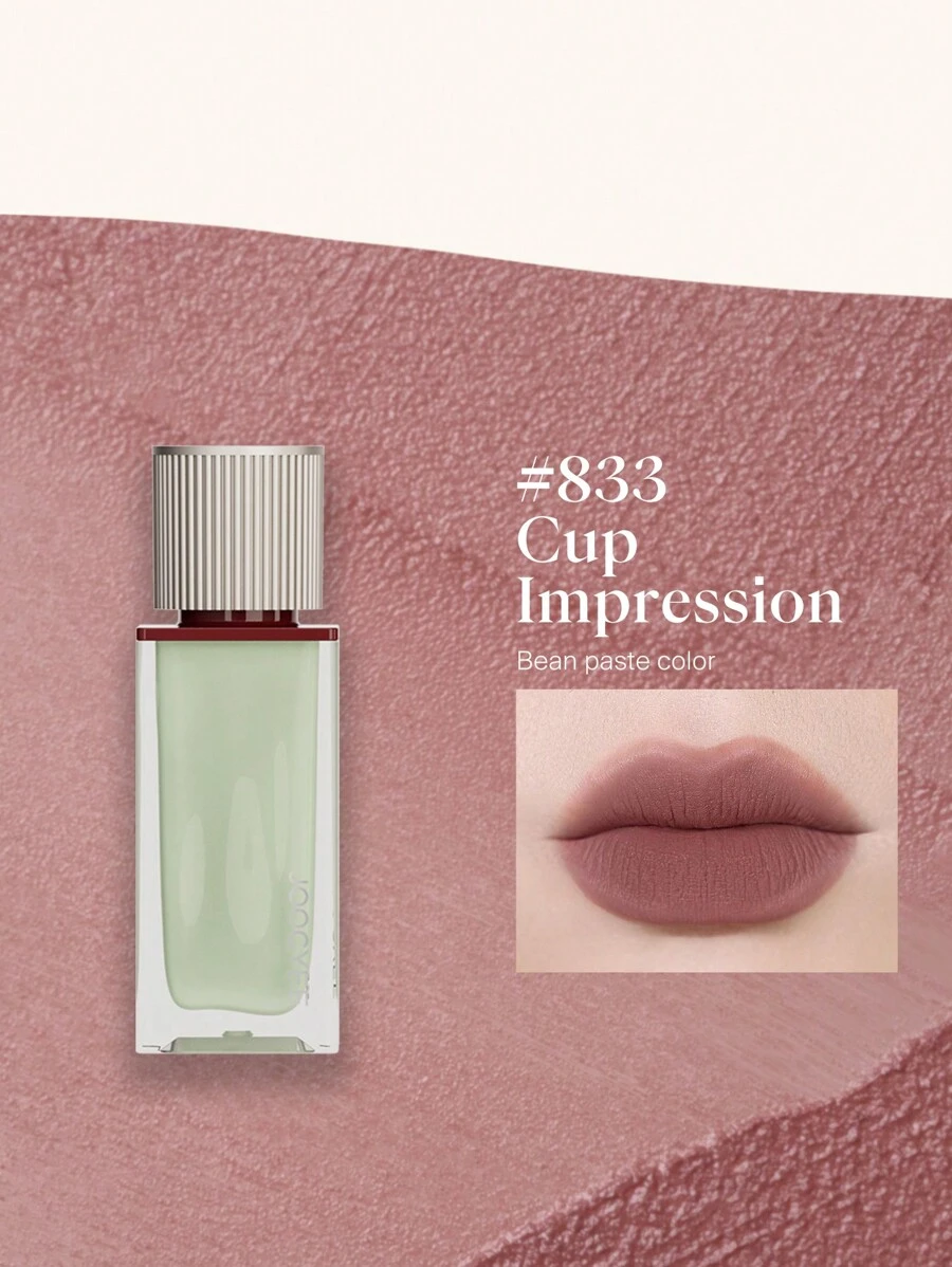 JOOCYEE 防轉移霧面絲絨光澤唇彩，質地輕盈柔滑，持久妝效 - 833杯口印 - 查看 1