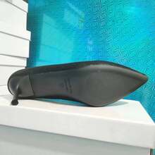 Tacones Altos Negros Para Mujeres Con Punta Y Tacón Fino, Zapatos De Vestir Versátiles - Negro - Ver 3