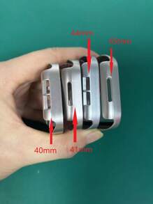 1 PIEZA Estuche impermeable chapado, estuche rígido de PC con protector de pantalla para Applewatch S10/9/8/7/6/SE/5/4/3/2/1 para 40mm/41mm/44mm/45mm/46mm/49mm/S10 42MM - Champán - Ver 7