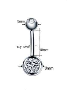 Belly Ring - 銀色 - 查看 3