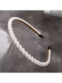 1pc Children Girls' Lovely Casual & Elegant Pearl Headband For Performance, Party, Holiday Decoration