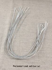 Conjunto De 20 Piezas De Accesorios Para El Cabello De Trenzas De Pp Plateado Para Mujeres, Incluyendo Diadema, Cinta De Colores Y Cuerda De Trenza, Para Un Estilo Personalizado De La Moda Callejera - Plateado - Ver 10