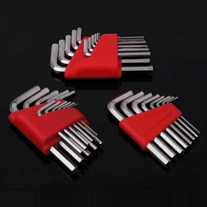 8/11入組L型扳手公制英吋扳手L扳手尺寸Allen鎖匙套裝扳手工具套裝，輕鬆攜帶便攜式口袋