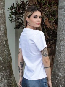 Women T-Shirts - White - View 4
