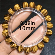 天然虎眼石，光澤良好，各種尺寸 6 毫米、8 毫米、10 毫米、12 毫米、天然水晶手鍊、原子串珠瑜珈手鍊