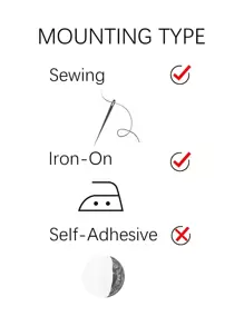 30 种款式的蝴蝶和花朵图案刺绣补丁，可爱卡通熨烫、缝制贴花，适用于衣服、包包、帽子等。 - 彩色 - 查看 6