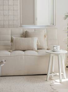 1pc Fashionable And Simple Grey Cushion Cover