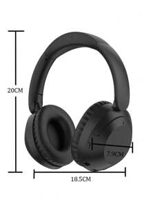 Envoltura Completa Del Oído Del Headwear Insonoro Con Los Auriculares Inalámbricos Plegables Del Micrófono - Negro - Ver 8