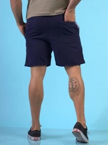 Men Shorts - Navy Blue - View 3