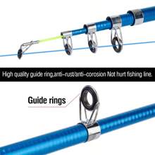 1PC AKAKUMA 1.8M EVA Handle Glass Fiber Telescopic Fishing Rod For Saltwater Freshwater Spinning Jigging Rod - Blue - View 7