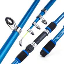 1PC AKAKUMA 1.8M EVA Handle Glass Fiber Telescopic Fishing Rod For Saltwater Freshwater Spinning Jigging Rod - Blue - View 8